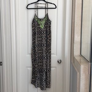 Animal print maxi dress / coverup size xs